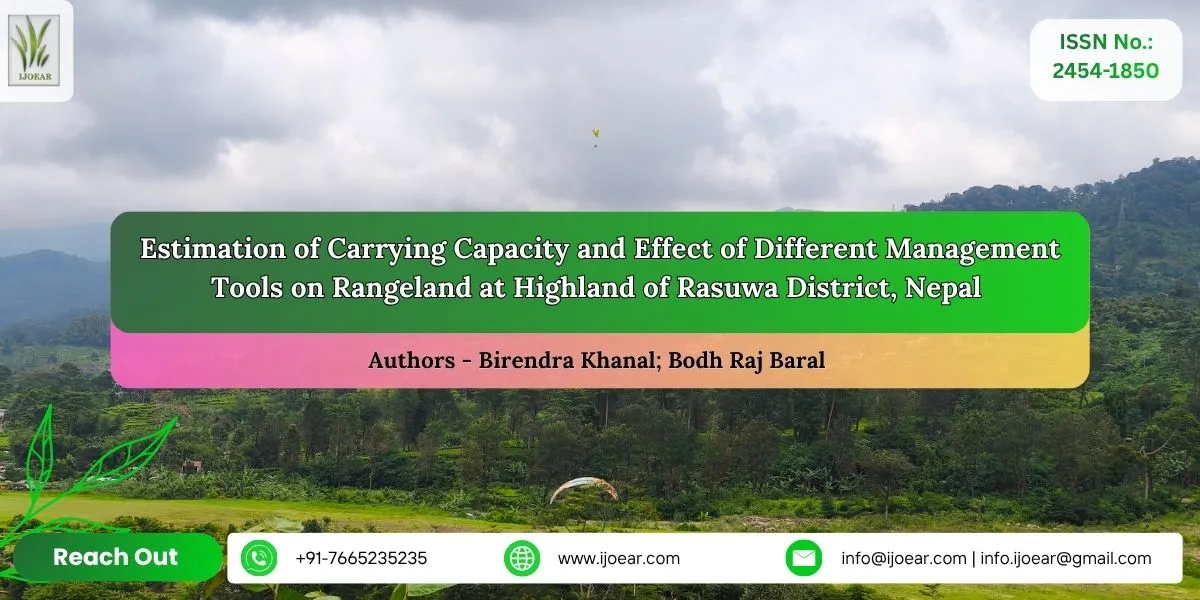 Estimation of Carrying Capacity and Effect of Different Management Tools on Rangeland at Highland of Rasuwa District, Nepal