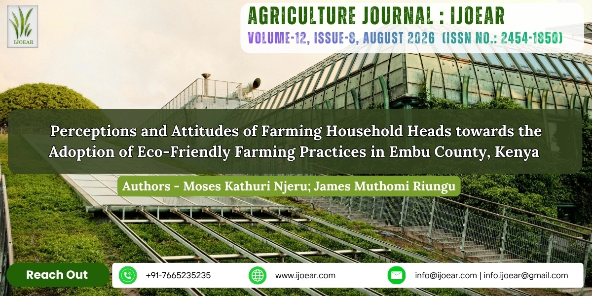 Perceptions and Attitudes of Farming Household Heads towards the Adoption of Eco-Friendly Farming Practices in Embu County, Kenya
