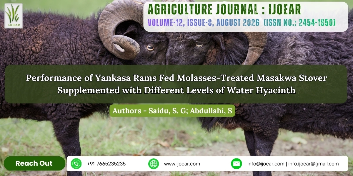 Performance of Yankasa Rams Fed Molasses-Treated Masakwa Stover Supplemented with Different Levels of Water Hyacinth