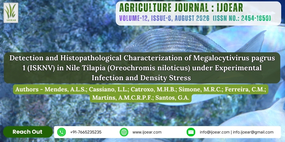 Detection and Histopathological Characterization of Megalocytivirus pagrus 1 (ISKNV) in Nile Tilapia (Oreochromis niloticus) under Experimental Infection and Density Stress