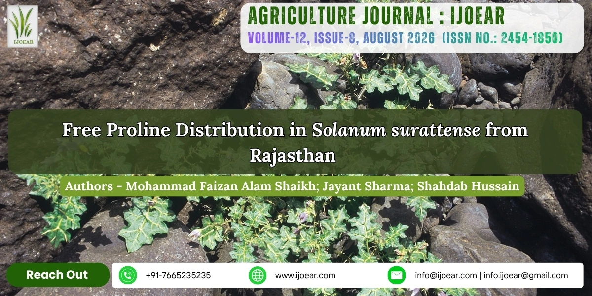 Free Proline Distribution in Solanum surattense from Rajasthan