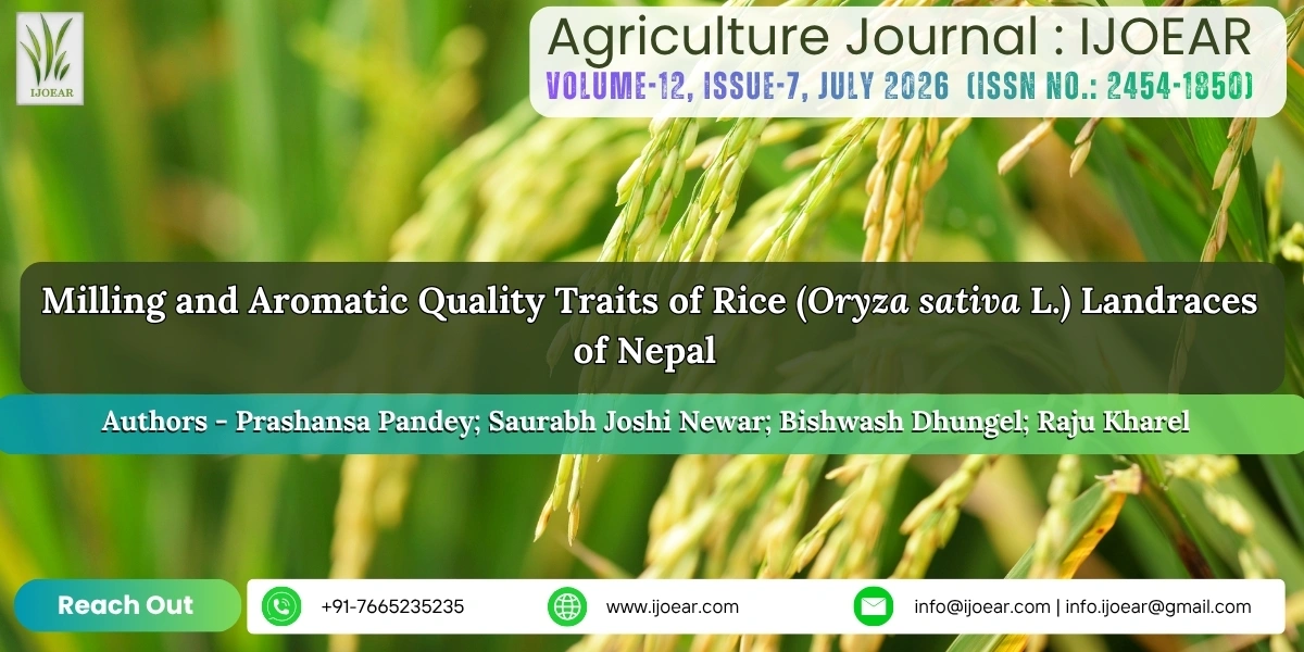 Milling and Aromatic Quality Traits of Rice (Oryza sativa L.) Landraces of Nepal