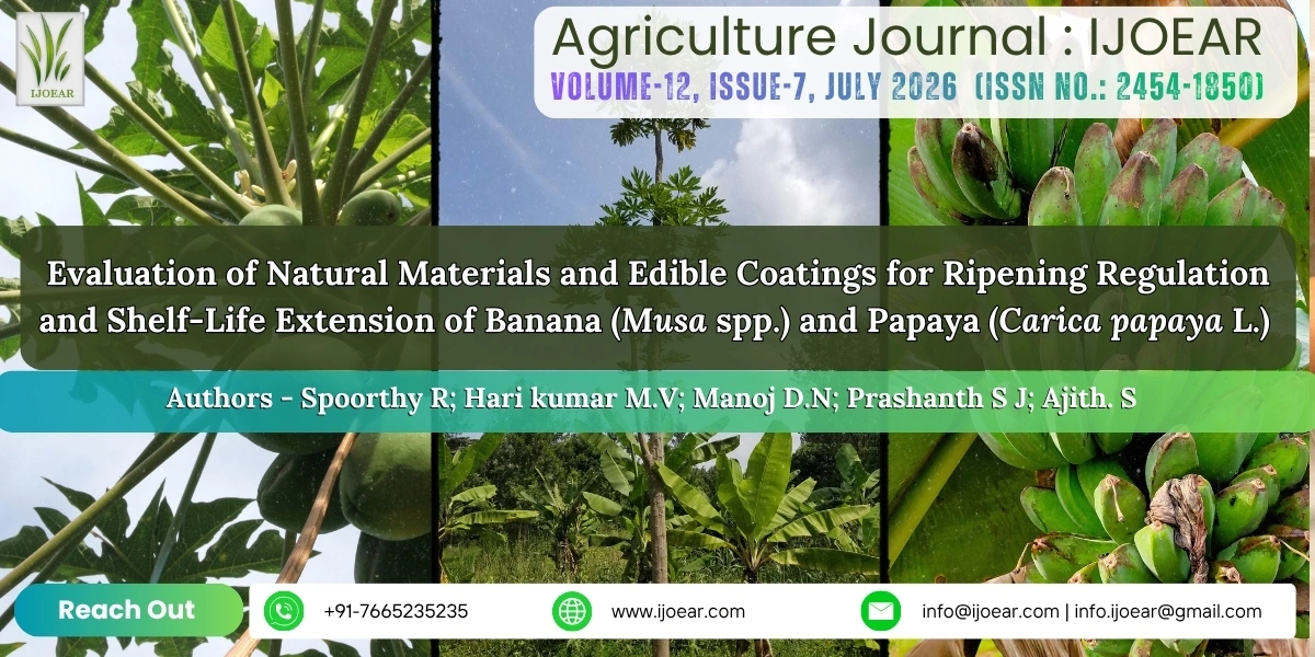 Evaluation of Natural Materials and Edible Coatings for Ripening Regulation and Shelf-Life Extension of Banana (Musa spp.) and Papaya (Carica papaya L.)