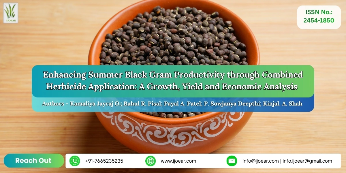 Enhancing Summer Black Gram Productivity through Combined Herbicide Application: A Growth, Yield and Economic Analysis