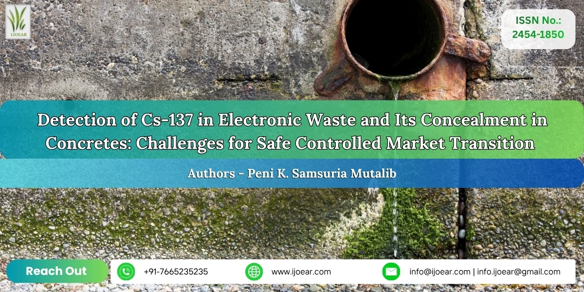 Detection of Cs-137 in Electronic Waste and Its Concealment in Concretes: Challenges for Safe Controlled Market Transition