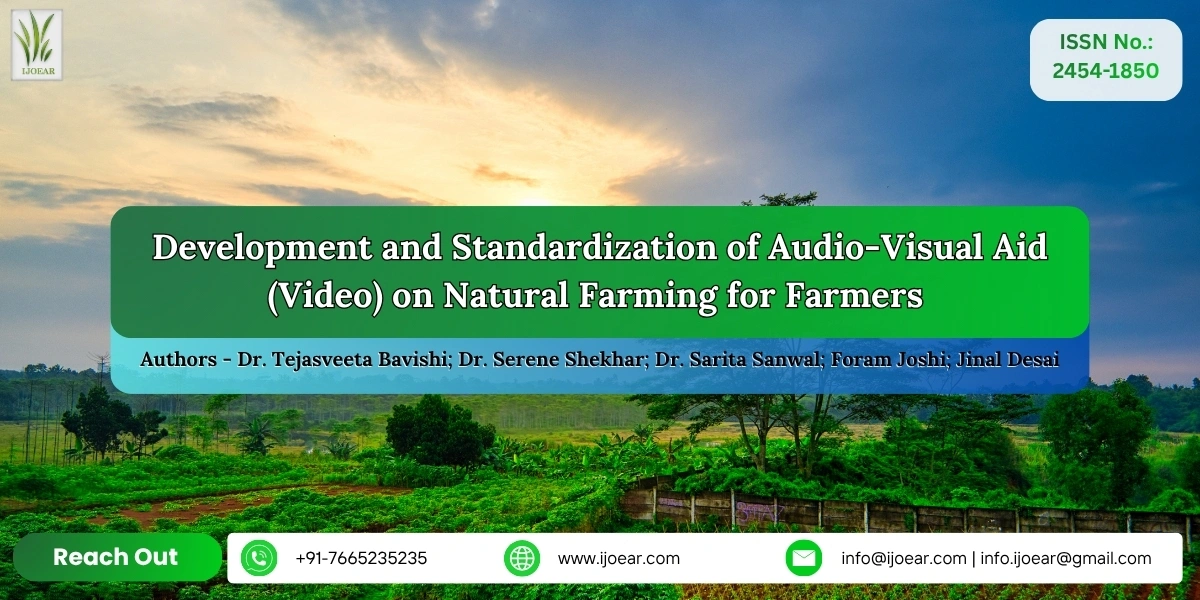 Development and Standardization of Audio-Visual Aid (Video) on Natural Farming for Farmers