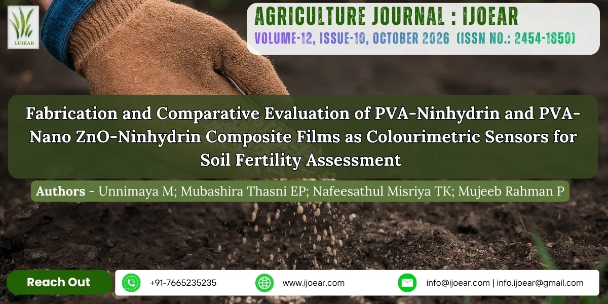 Fabrication and Comparative Evaluation of PVA-Ninhydrin and PVA-Nano ZnO- Ninhydrin Composite Films as Colourimetric Sensors for Soil Fertility Assessment