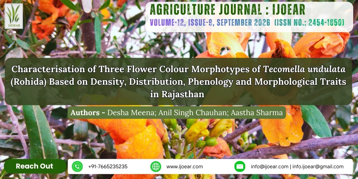 Characterisation of Three Flower Colour Morphotypes of Tecomella undulata (Rohida) Based on Density, Distribution, Phenology and Morphological Traits in Rajasthan