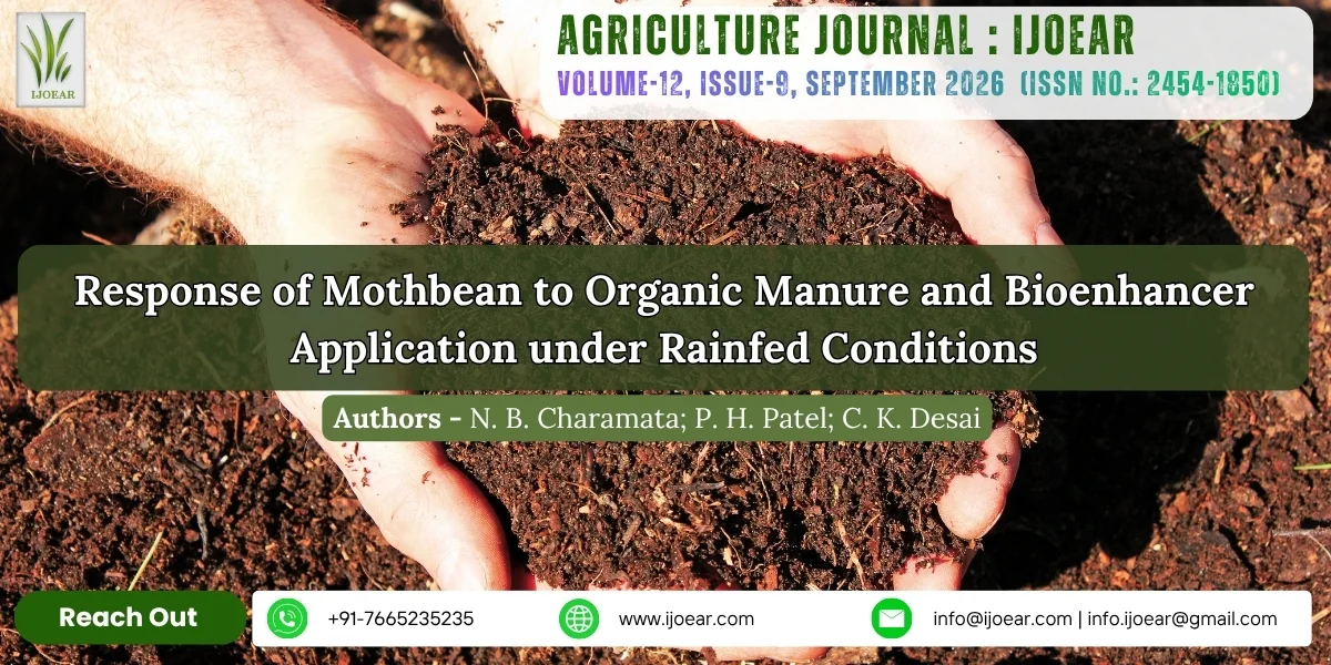 Response of Mothbean to Organic Manure and Bioenhancer Application under Rainfed Conditions