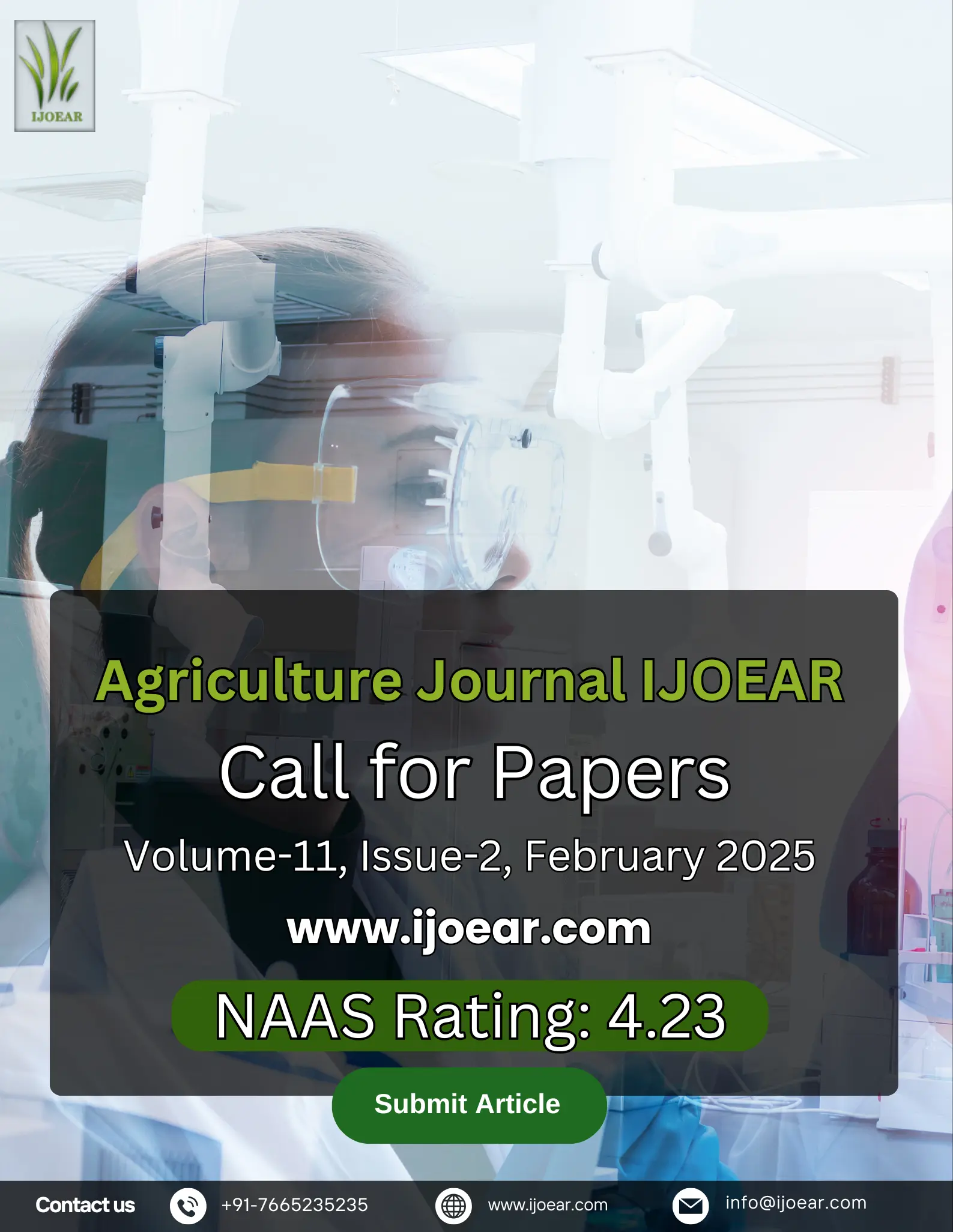 Agriculture Journal Cover Page