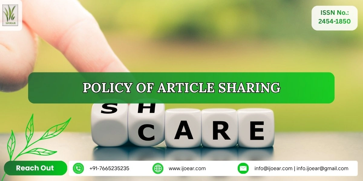IJOEAR Policy of Article Sharing - Guidelines for Sharing Published Research