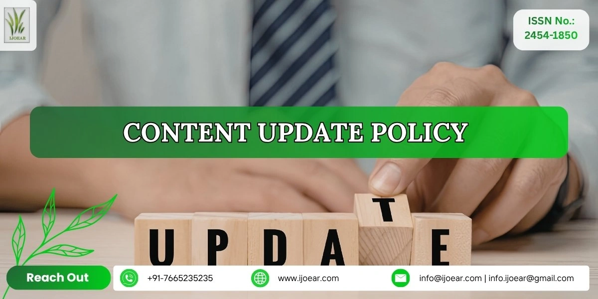 IJOEAR Content Update Policy - Corrections and Post-Publication Changes