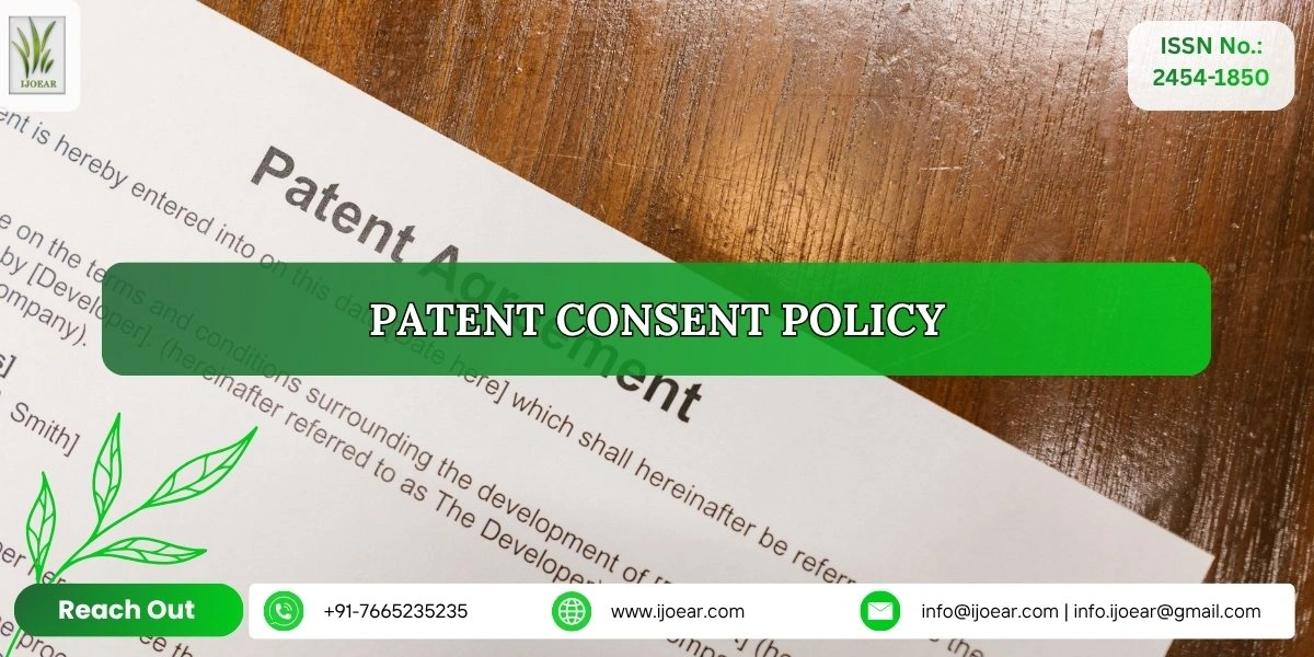 IJOEAR Patent Consent Policy - Disclosure and Licensing Guidelines for Patentable Inventions