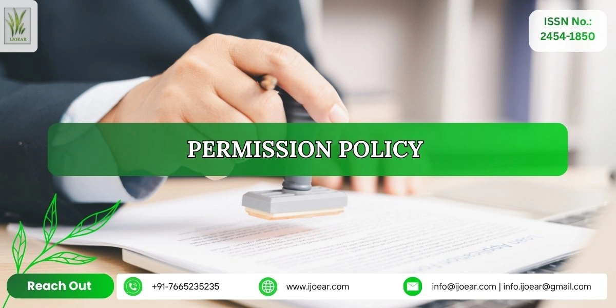 IJOEAR Permission Policy - Guidelines for Requesting Permission to Use Journal Content