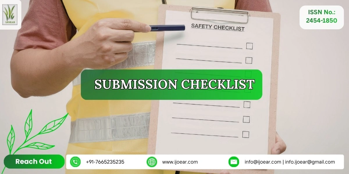 IJOEAR Submission Checklist - Pre-Submission Requirements for Authors